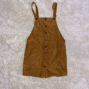 Tan Corduroy Dress Overalls
